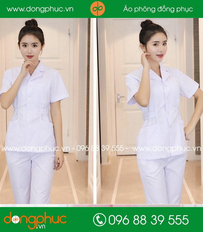 Đồng phục spa màu trắng